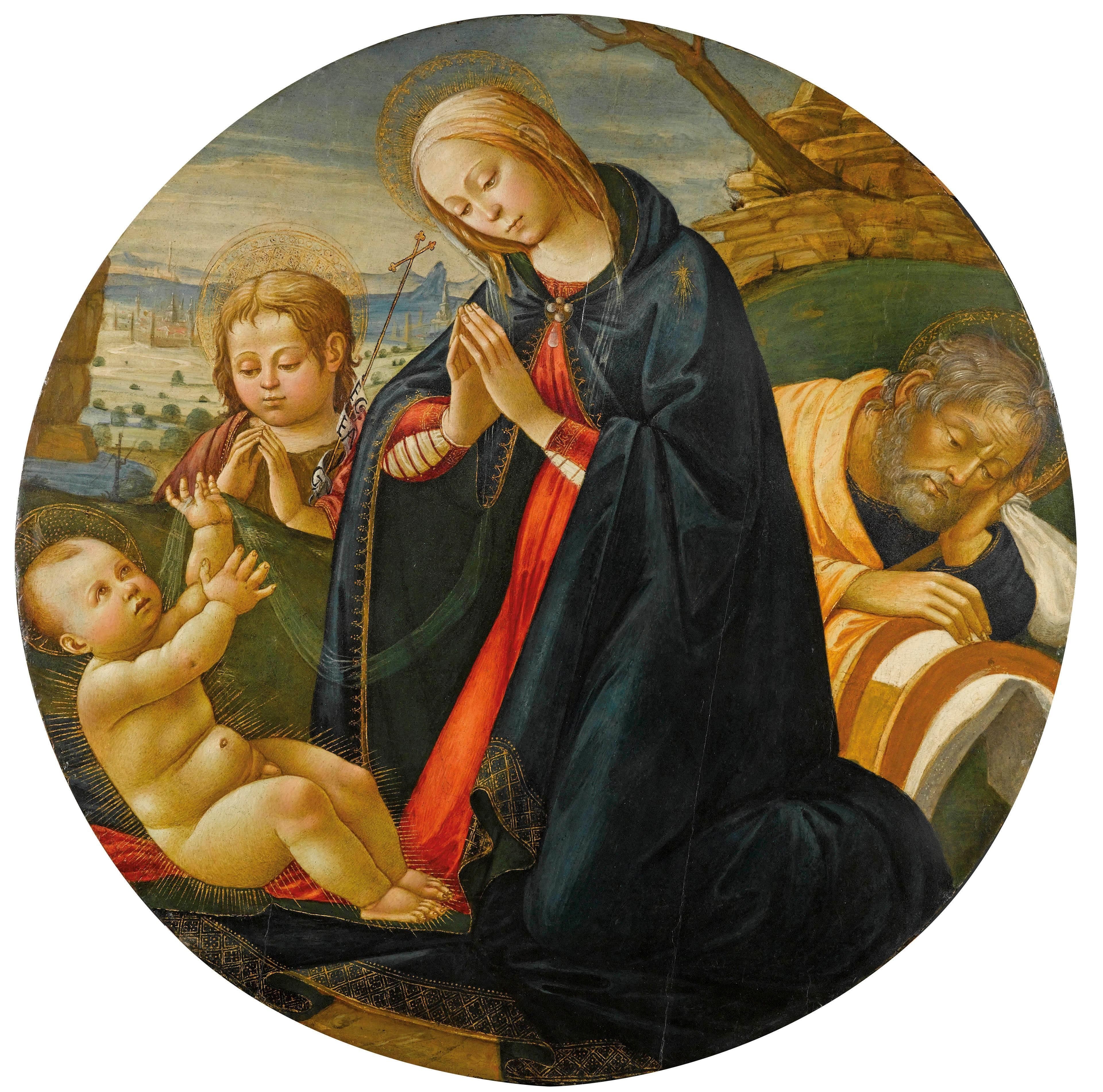 Jacopo del Sellaio Holy Family with Saint John