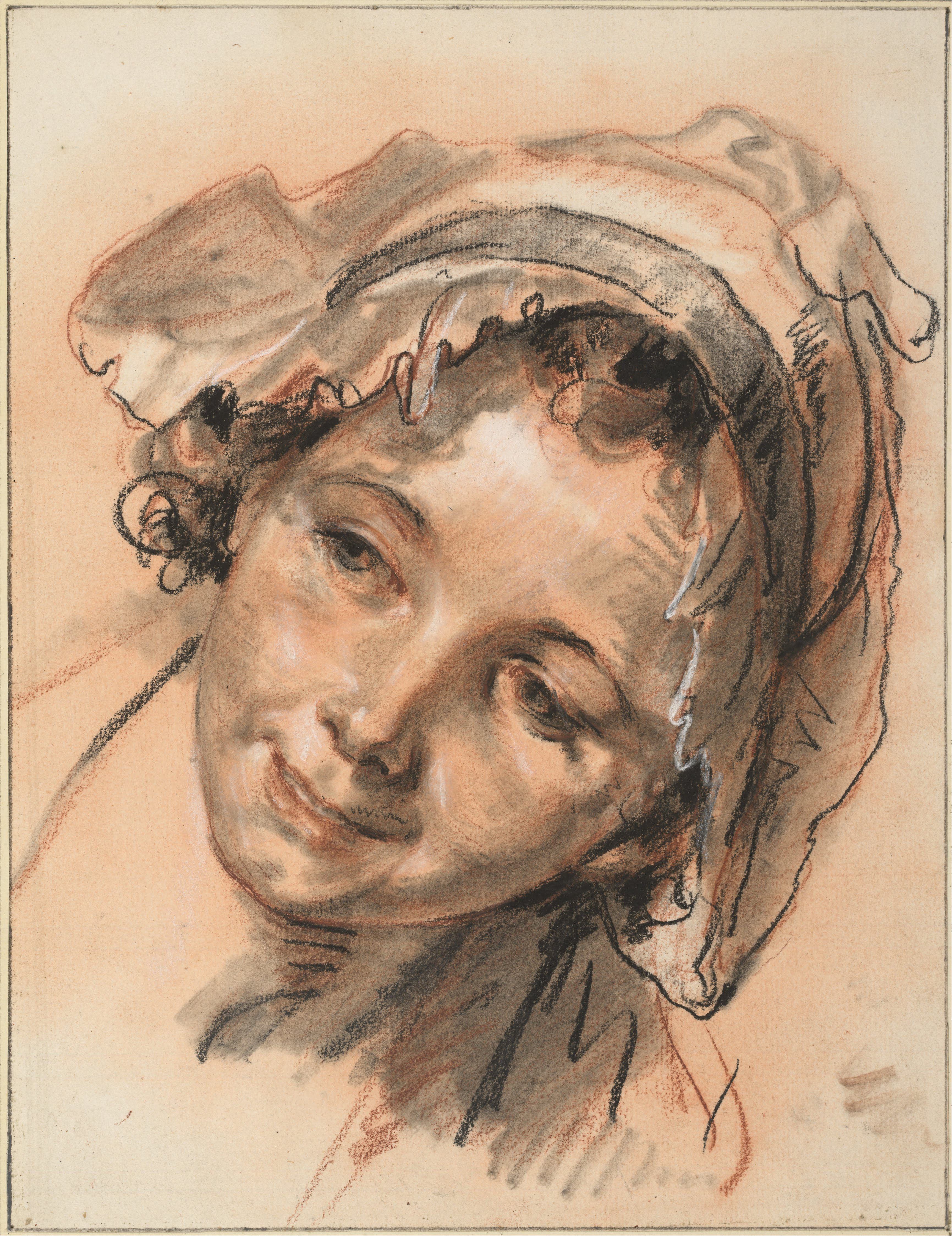 Jean-Baptiste Greuze - Head of Smiling Girl, c. 1765 - Google Art Project