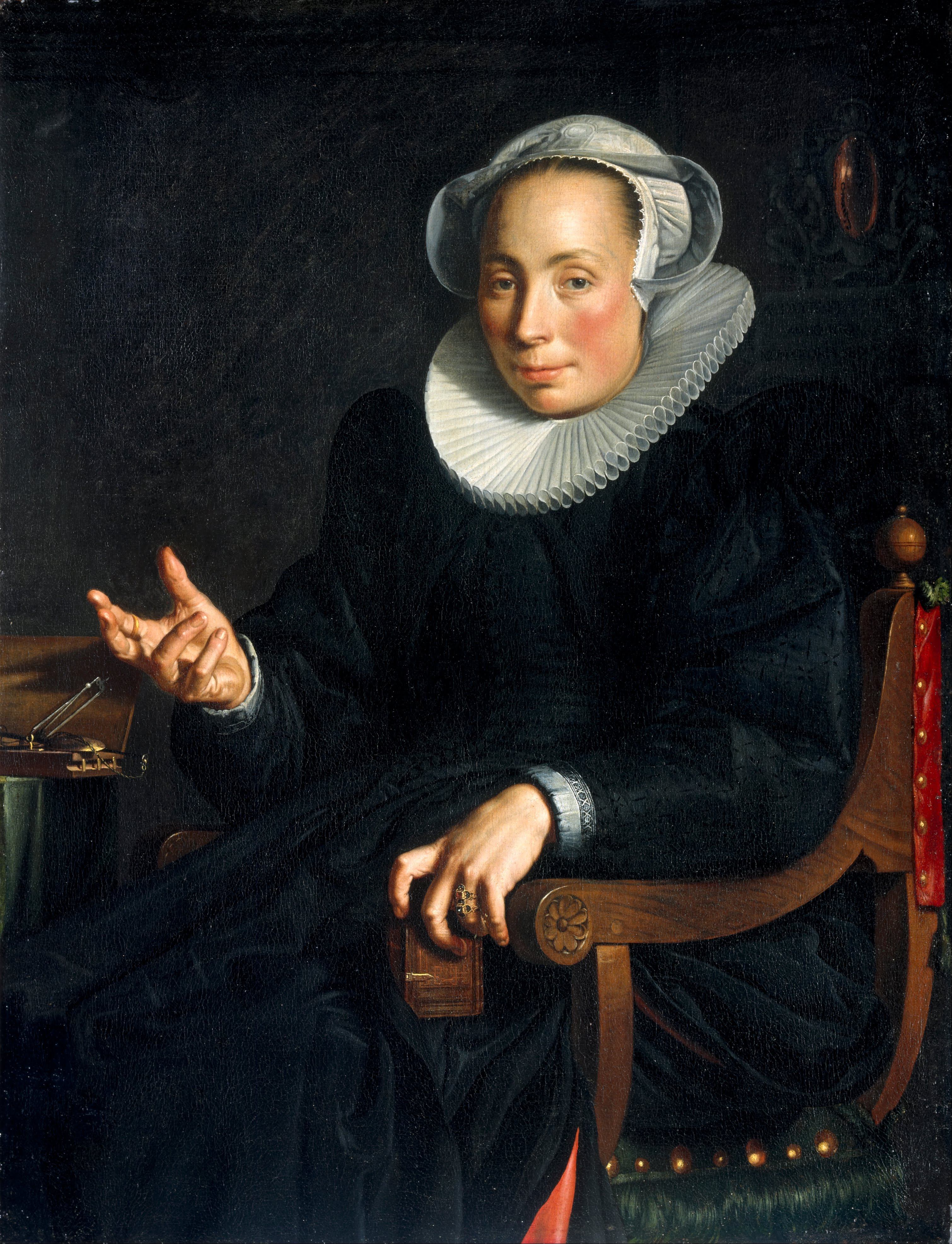 Joachim Wtewael - Portrait of Christina Wtewael van Halen (1568-1629) - Google Art Project