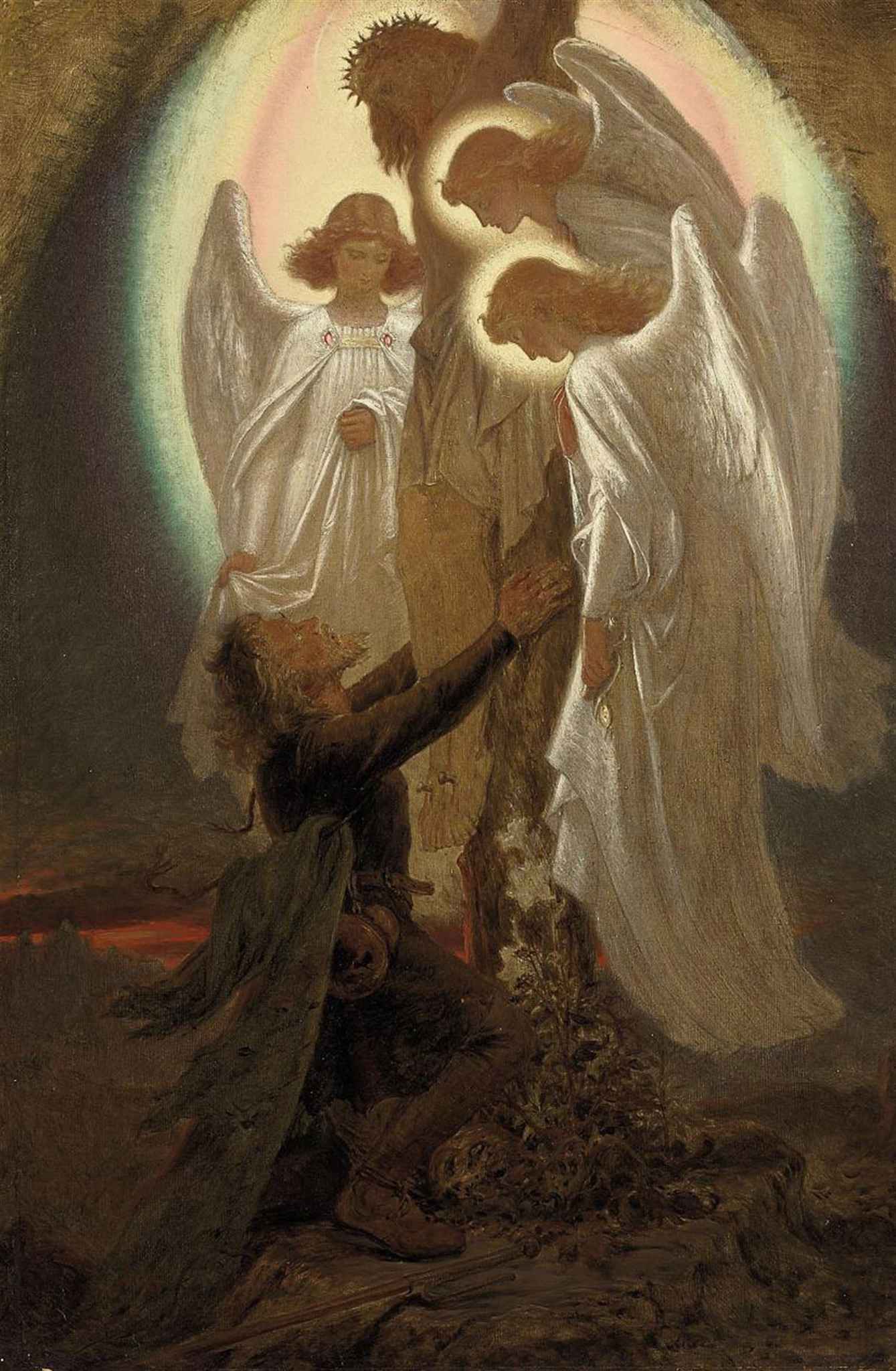 Joseph Noel Paton - Christian at the foot of the cross - Pilgrim's Progress