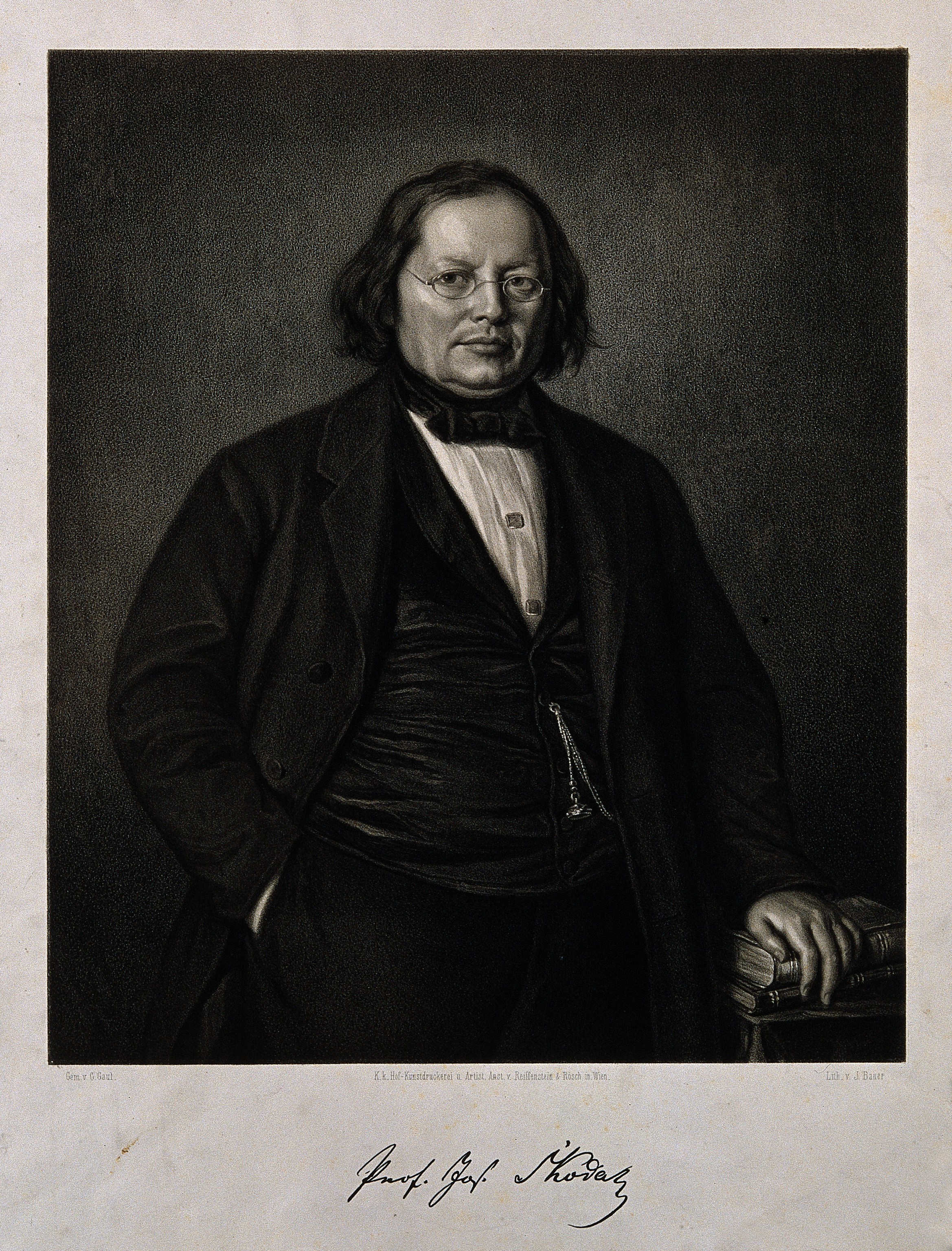 Joseph Skoda. Lithograph by G. Gaul. Wellcome V0005464