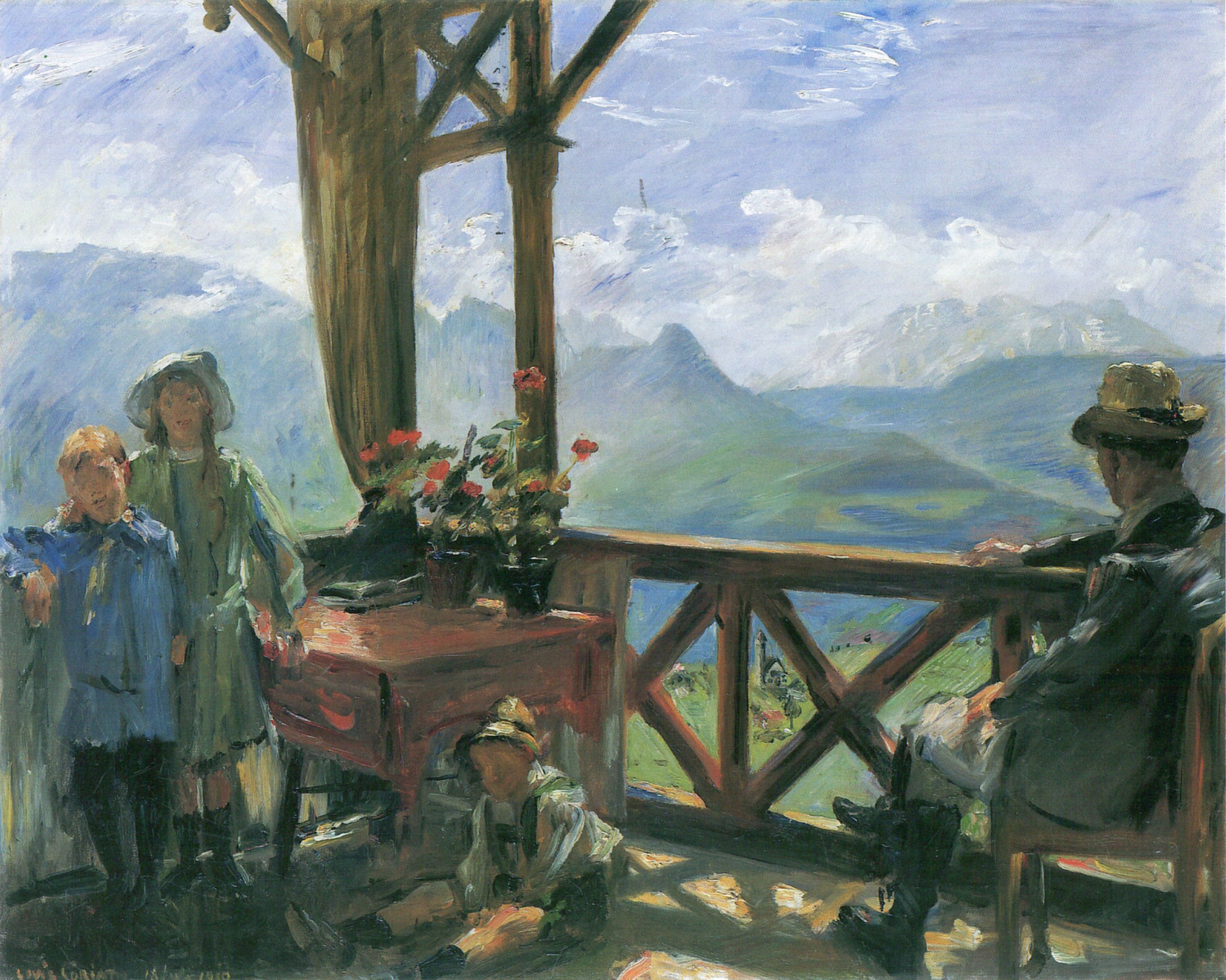 Lovis Corinth Terrasse in Klobenstein Tirol 1910