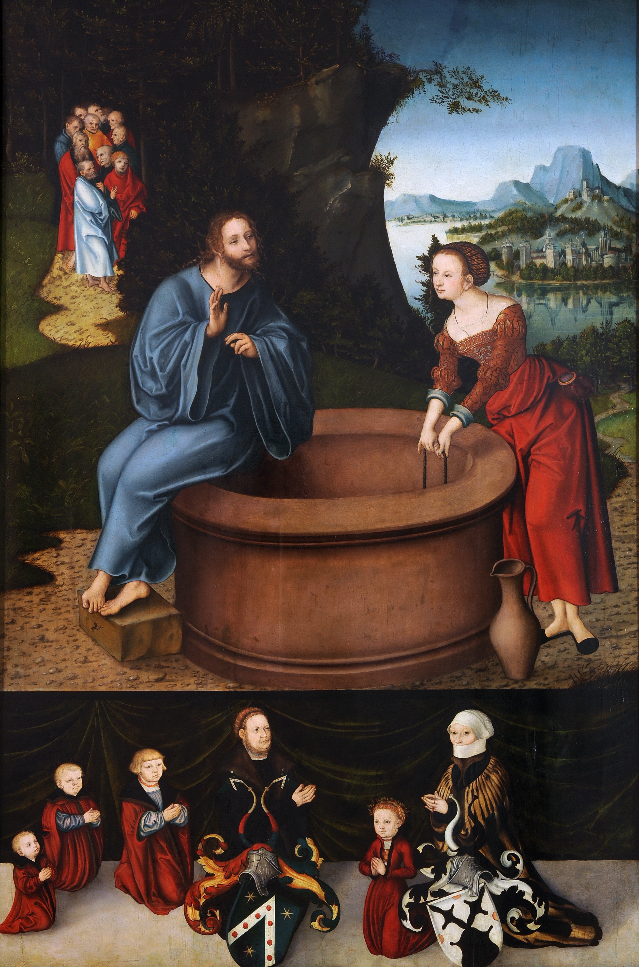 Lucas Cranach d.Ä. - Christus und die Samariterin (Leipzig)