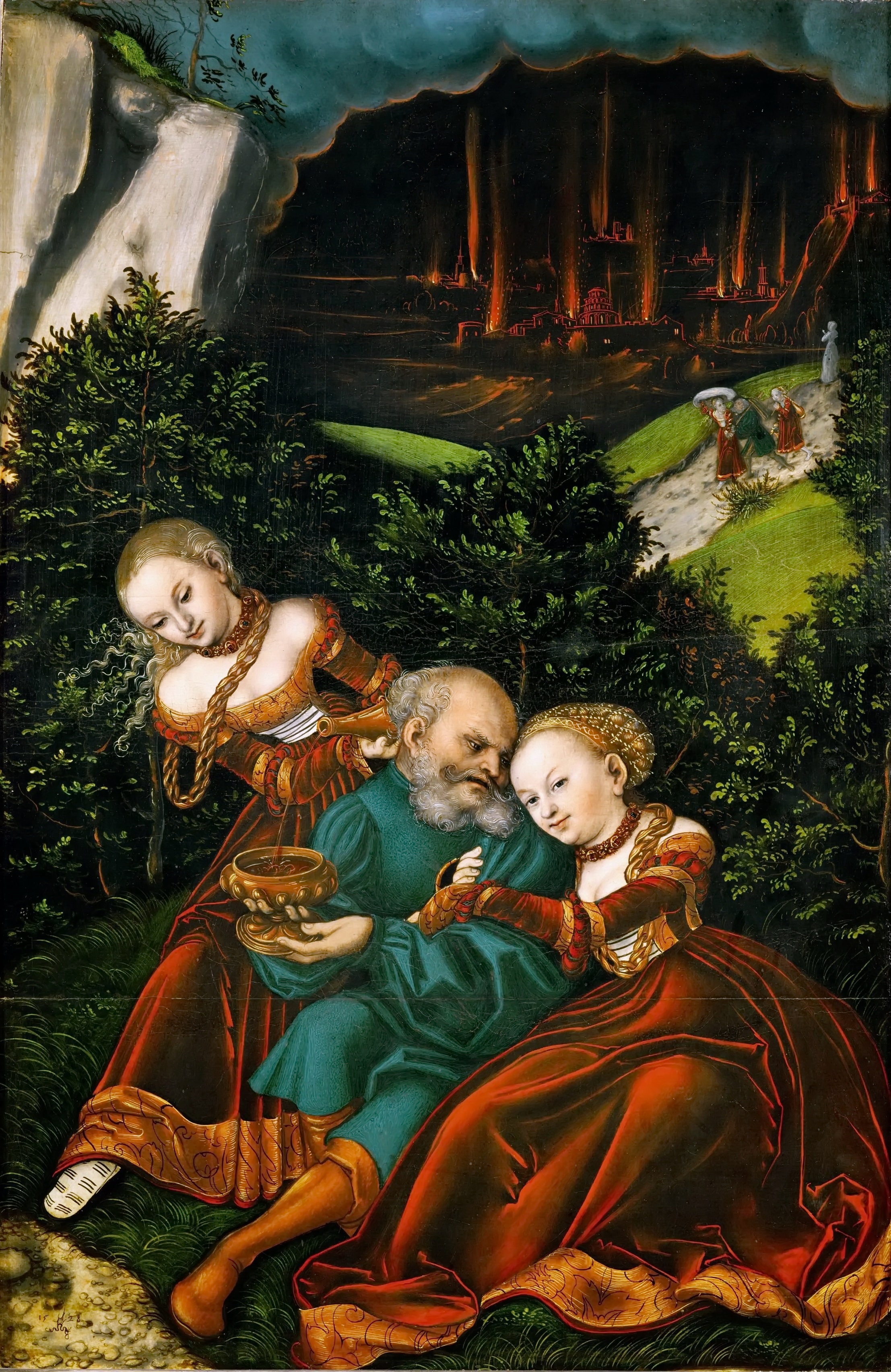 Lucas Cranach d.Ä. - Lot und seine Töchter (Kunsthistorisches Museum)