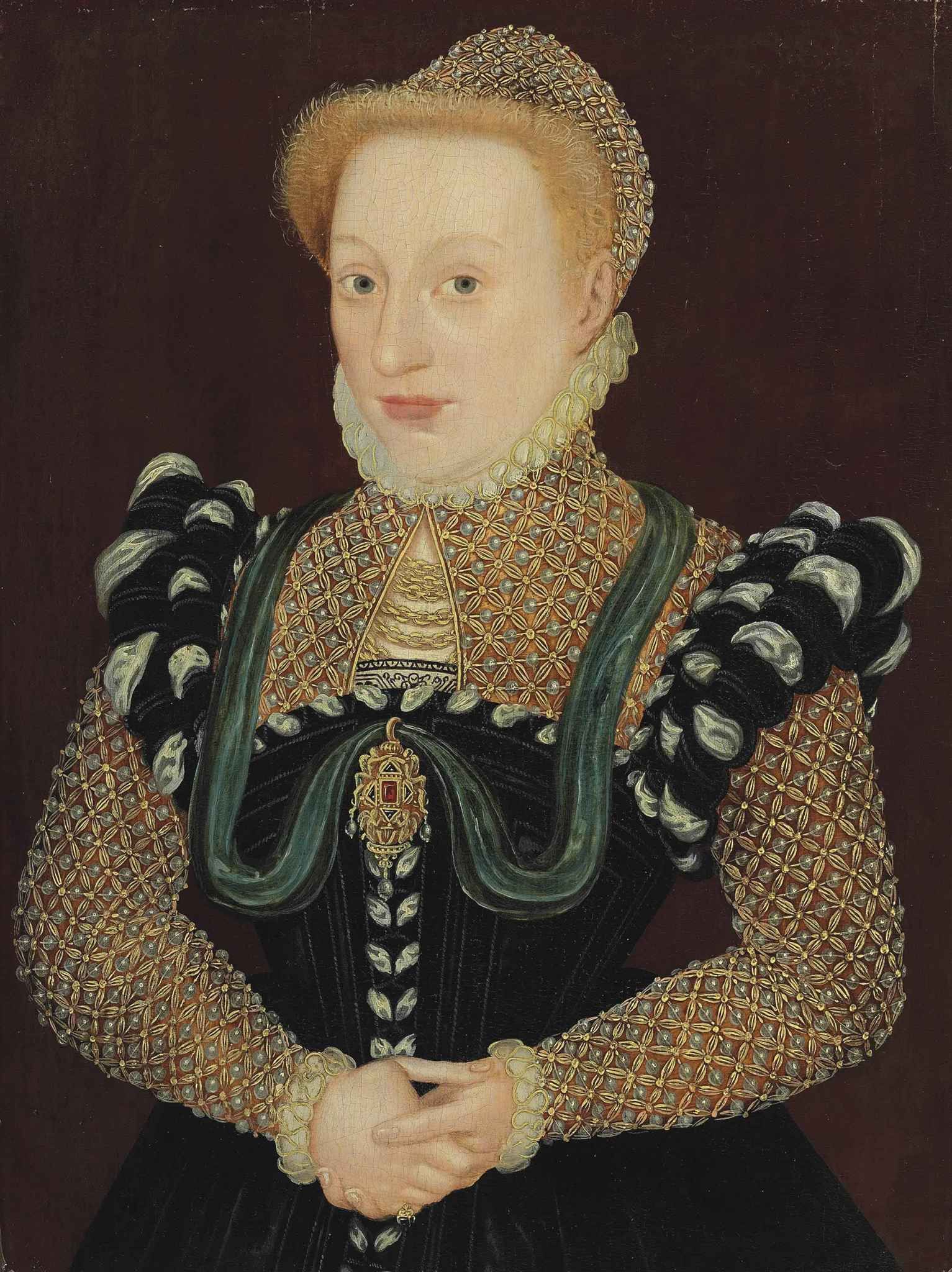 Master of the Countess of Warwick Portrait of a Lady in a Black Dress