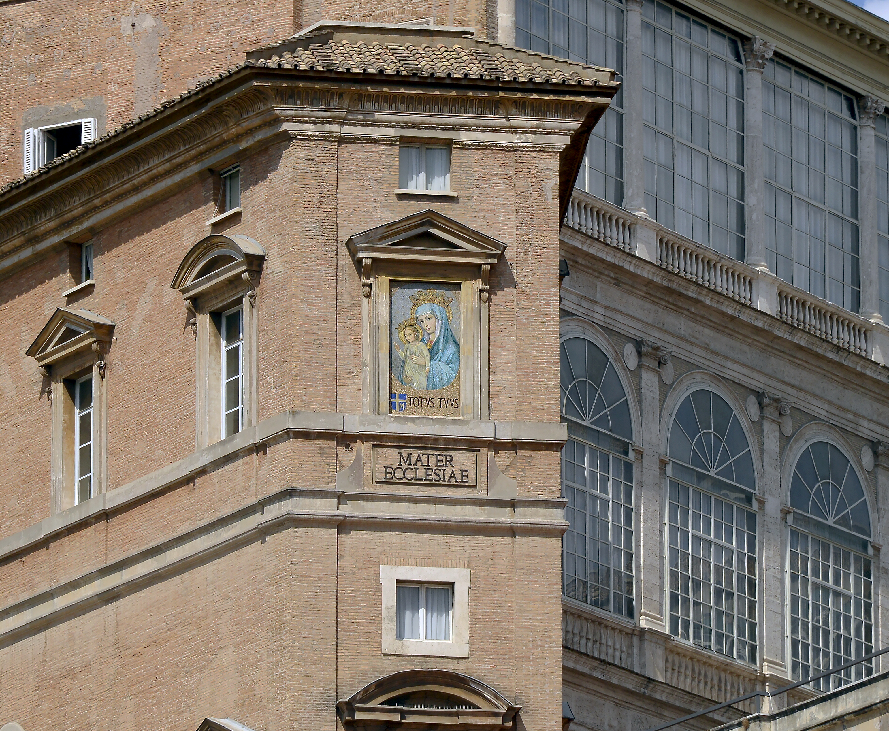 Mosaic of Virgin Mary in St. Peter's Square