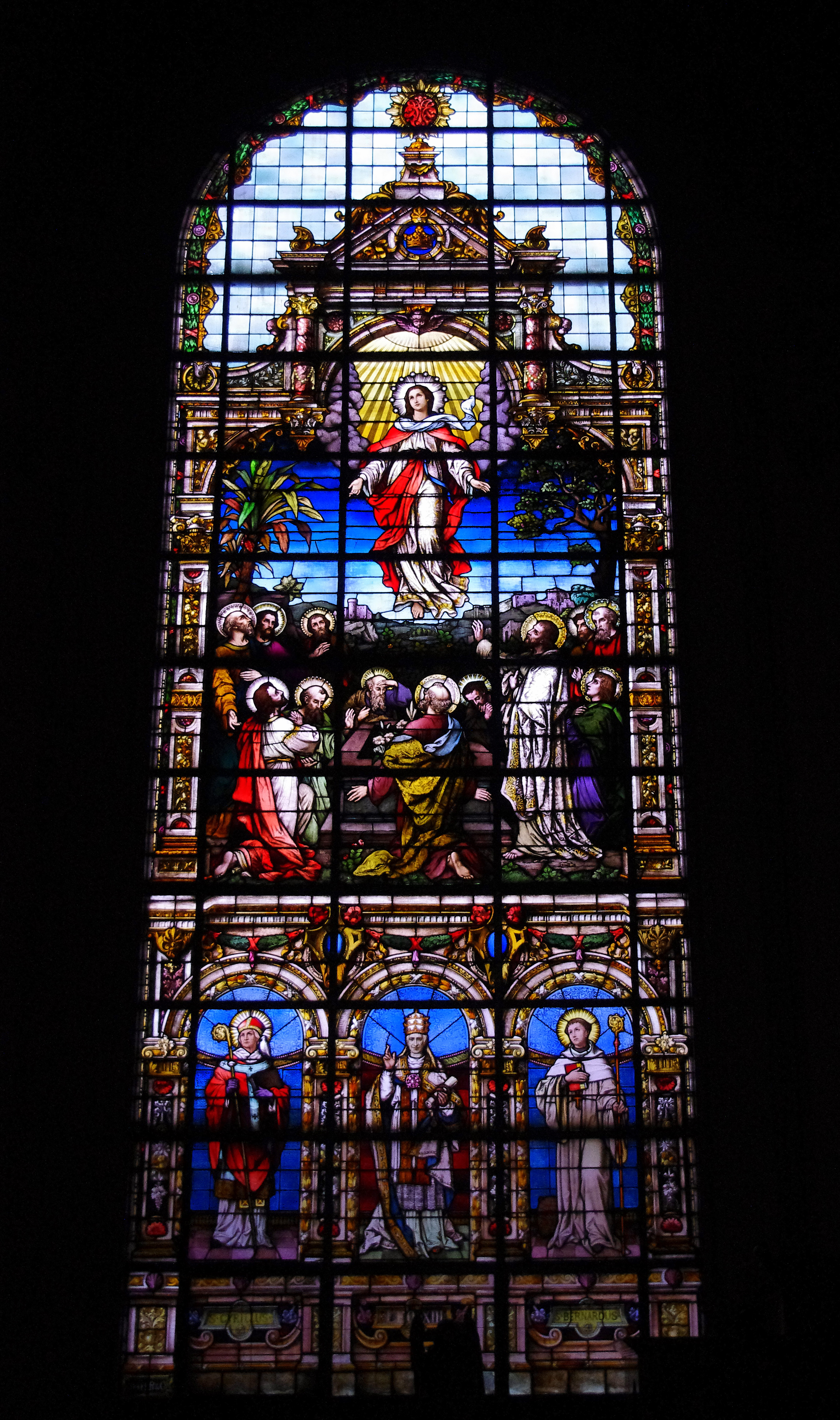 Mother of God (Covington, Kentucky), interior, stained glass, the Assumption of St. Mary