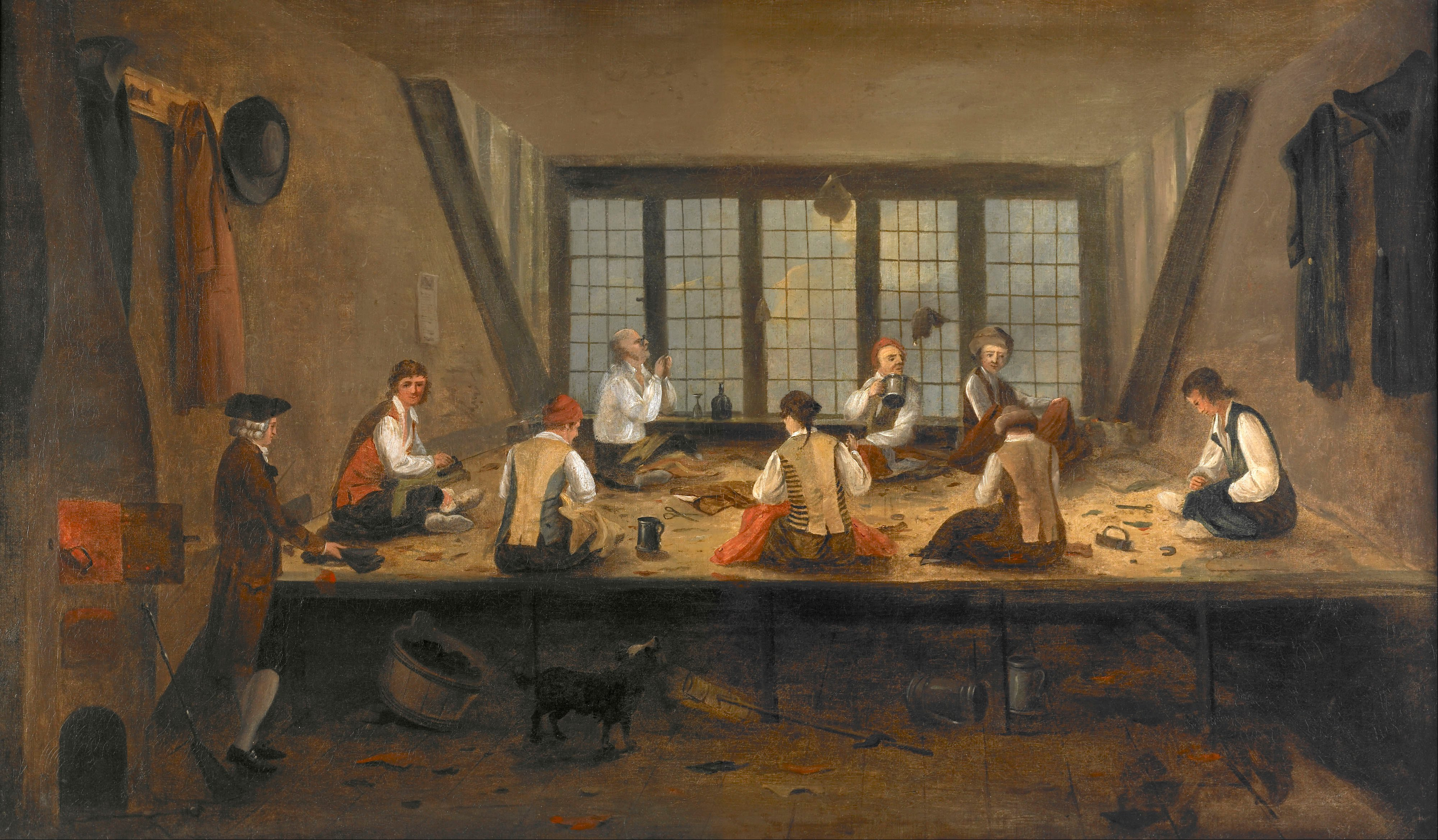 Painting; oil on canvas - Interior of a Tailor's Shop - Google Art Project