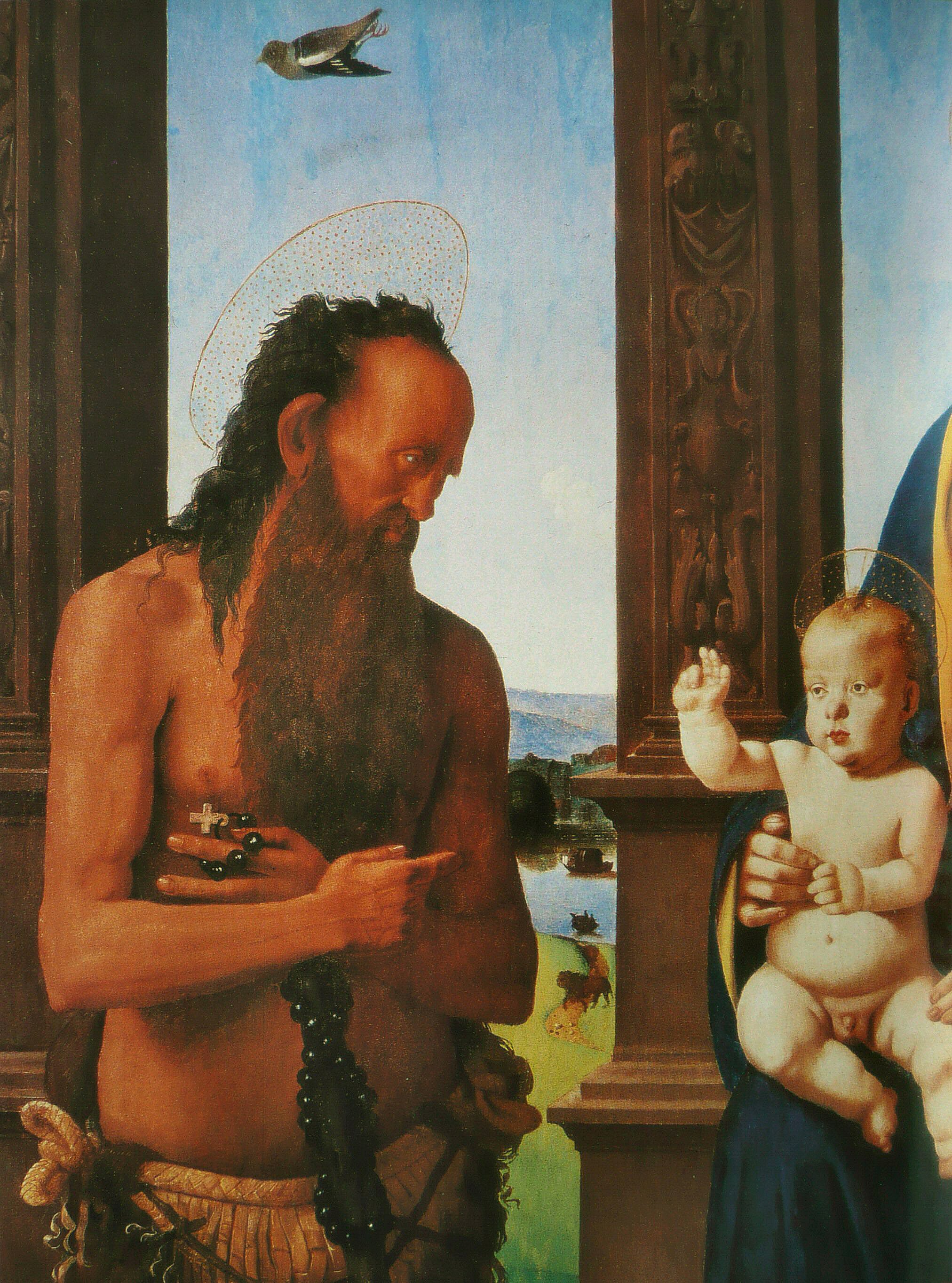 Piero di Cosimo - Vierge à l'Enfant avec saint Onofrio