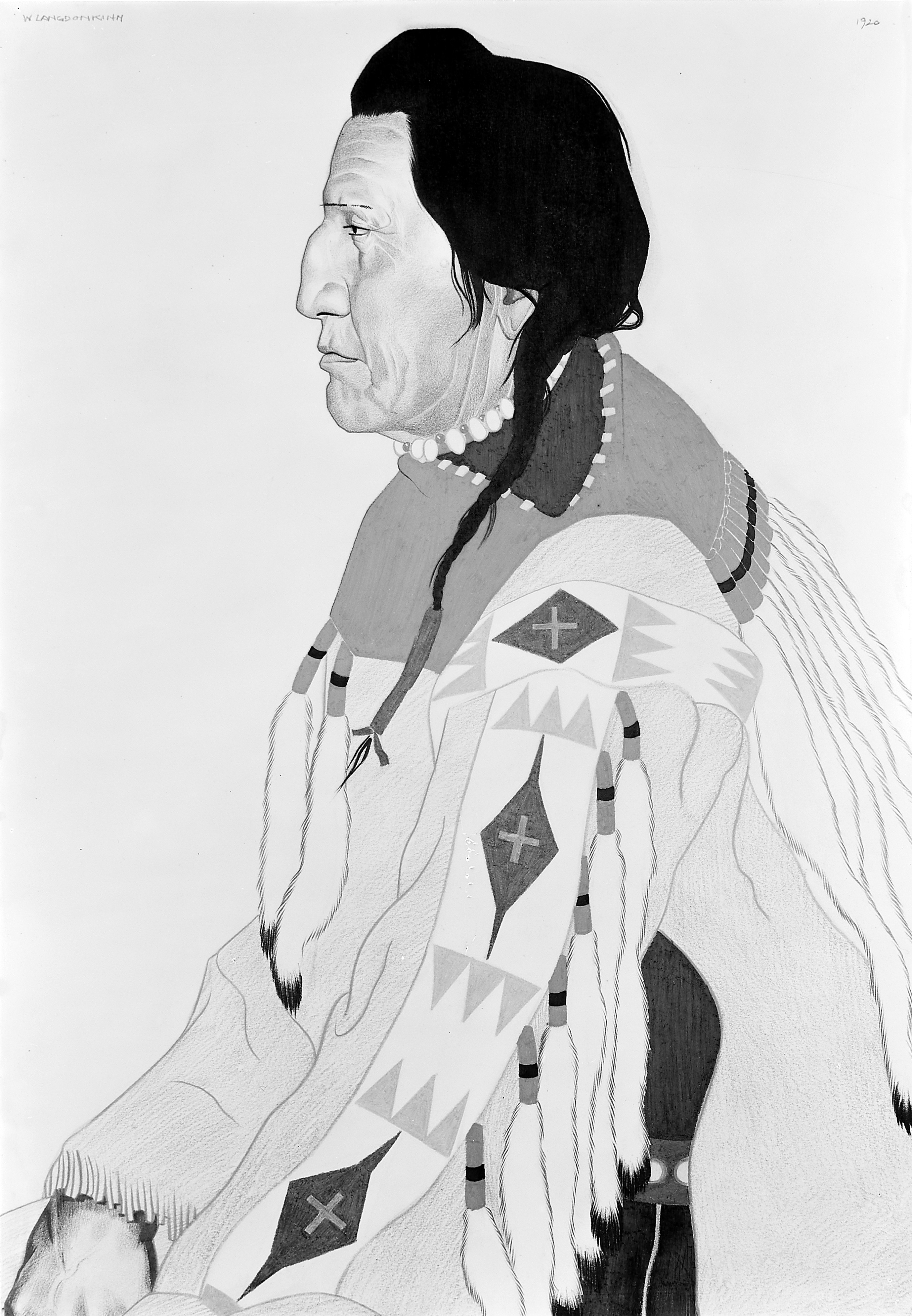 Portrait of American Indians by W. Langdon Kihn. Wellcome M0008897