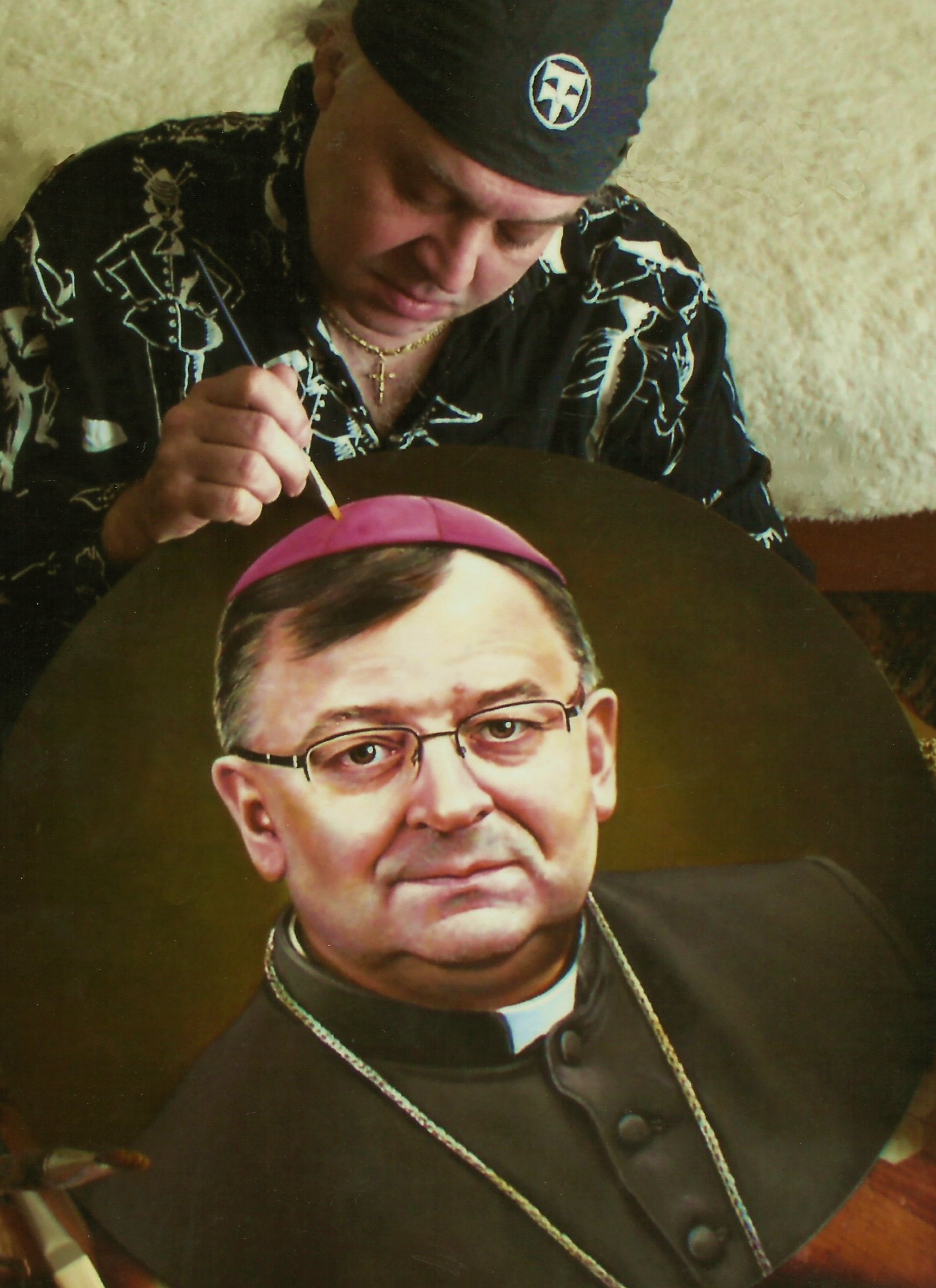 Portret Józefa Życińskiego do epitafium w Archikatedrze lubelskiej Autor Zbigniew Kotyłło