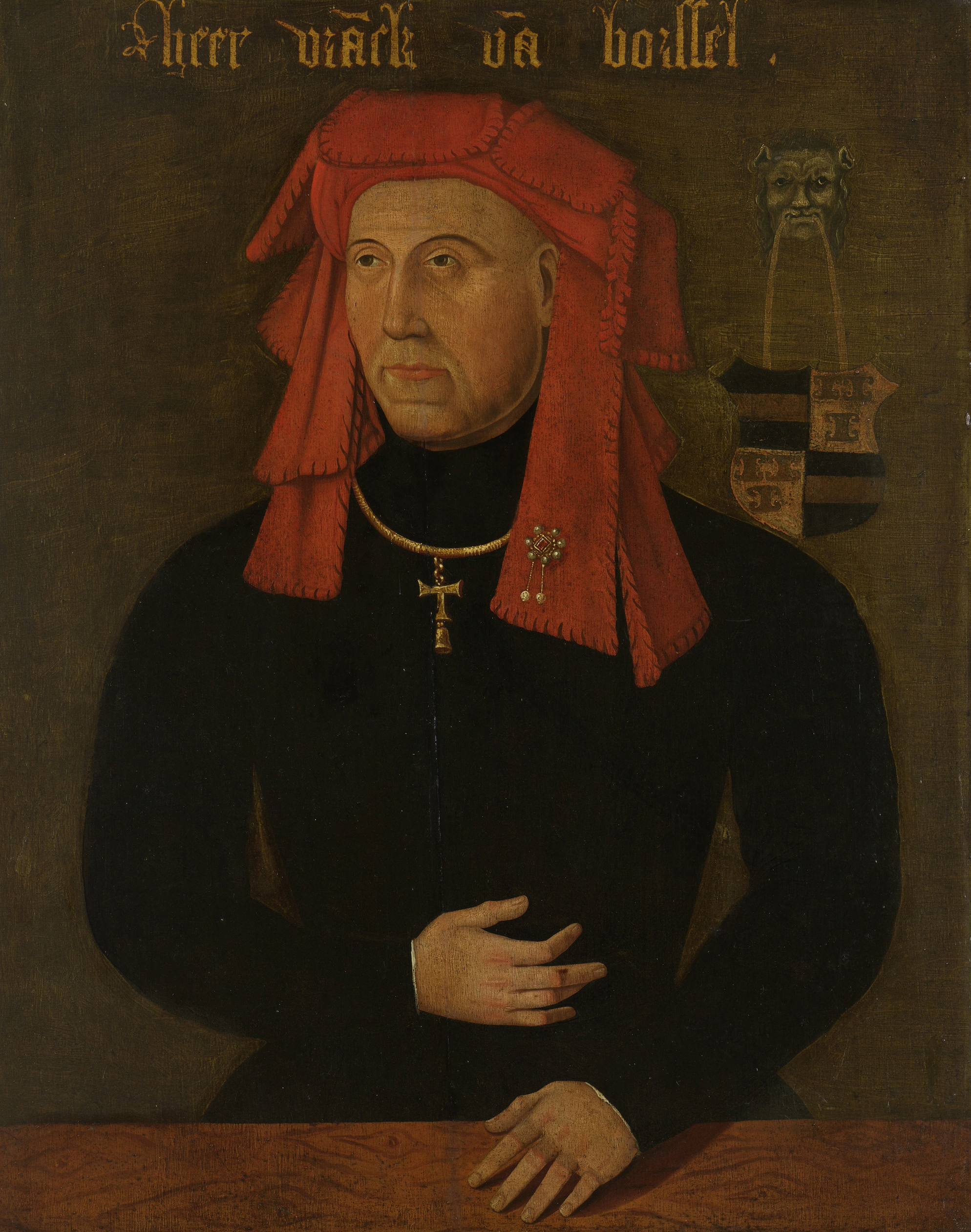 Portret van Frank van Borselen (c. 1390-1470), Heer van Sint Maartensdijk Rijksmuseum SK-A-499