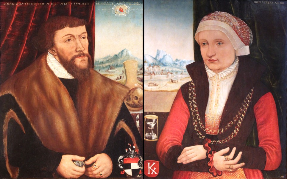 1550 Doppelportrait eines patrizischen Ehepaares anagoria