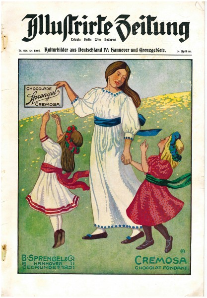 1911-04-20 Illustrirte Zeitung S. 0001 S. I 1. Innentitel Änne Koken Sprengel Schokolade Cremosa
