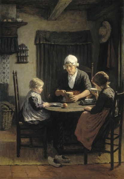 'Bij grootmoeder'. Rijksmuseum SK-A-1187