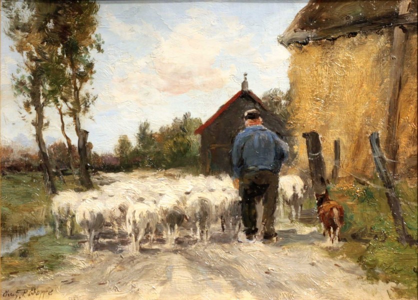 'Return from the Pasture' by Charles Paul Gruppé