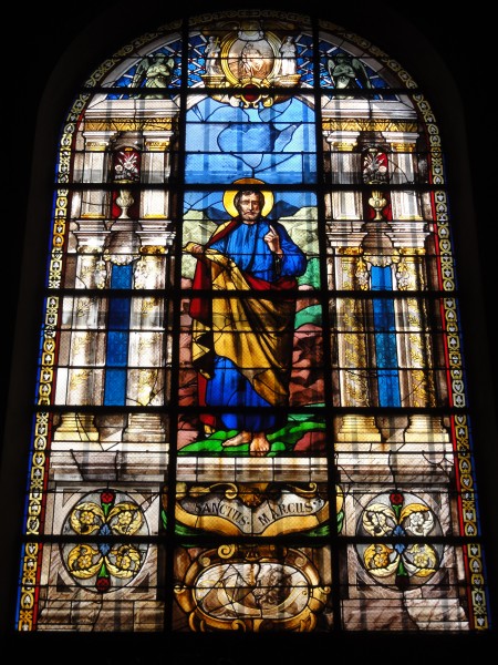 Église Saint-Germain de Pantin, vitrail 01 sanctus Marcus