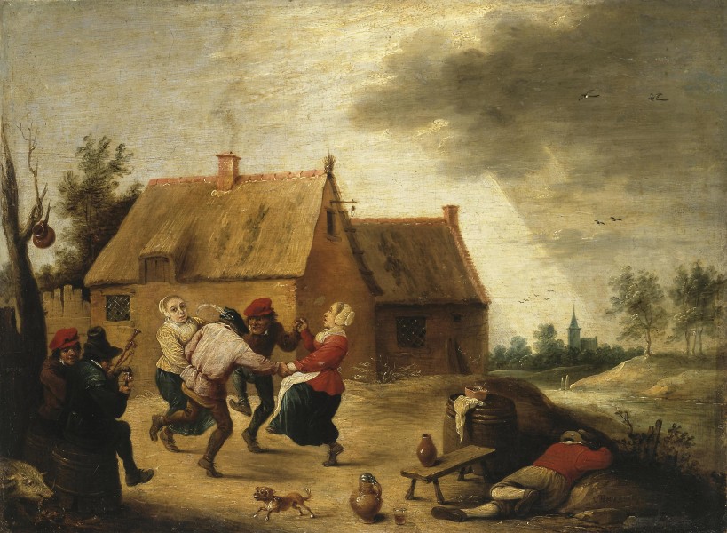 Abraham Teniers - Dansende boeren (1660s)