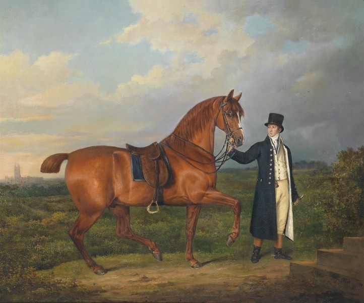 Adam Junger Mann mit seinem Reitpferd 1817