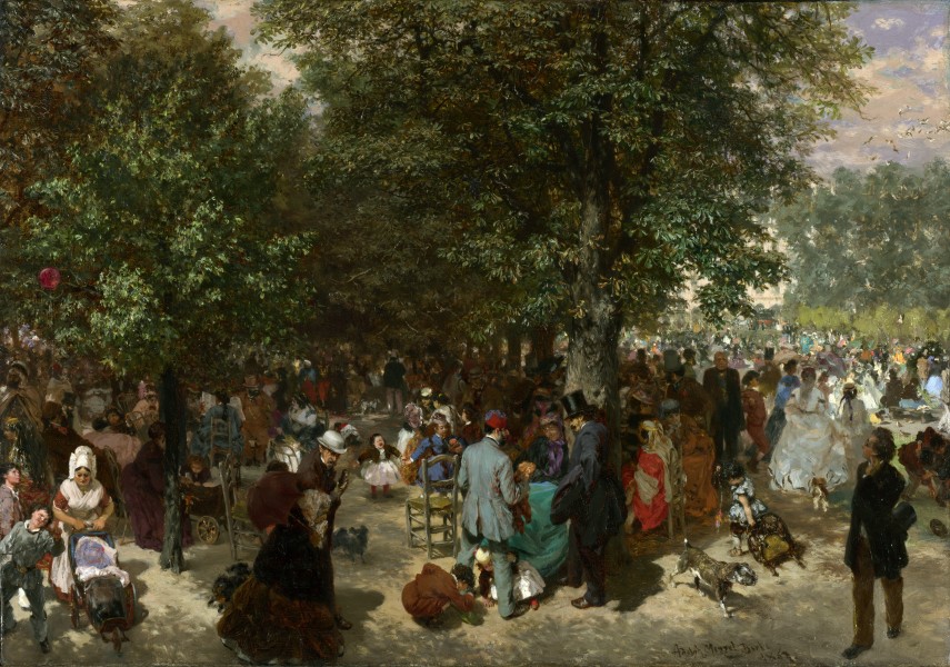 Adolph von Menzel - Nachmittag im Tuileriengarten