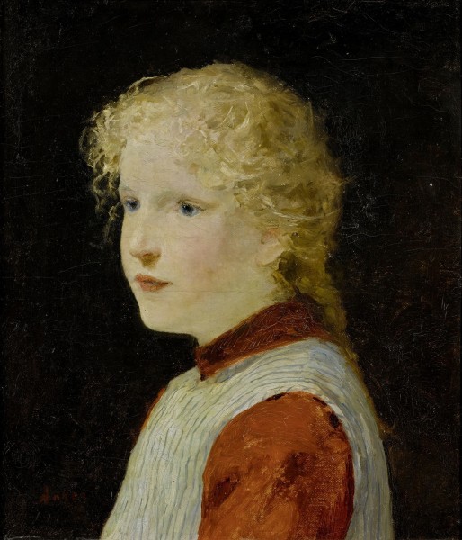 Albert Anker Bildnis eines blonden Mädchens c1901