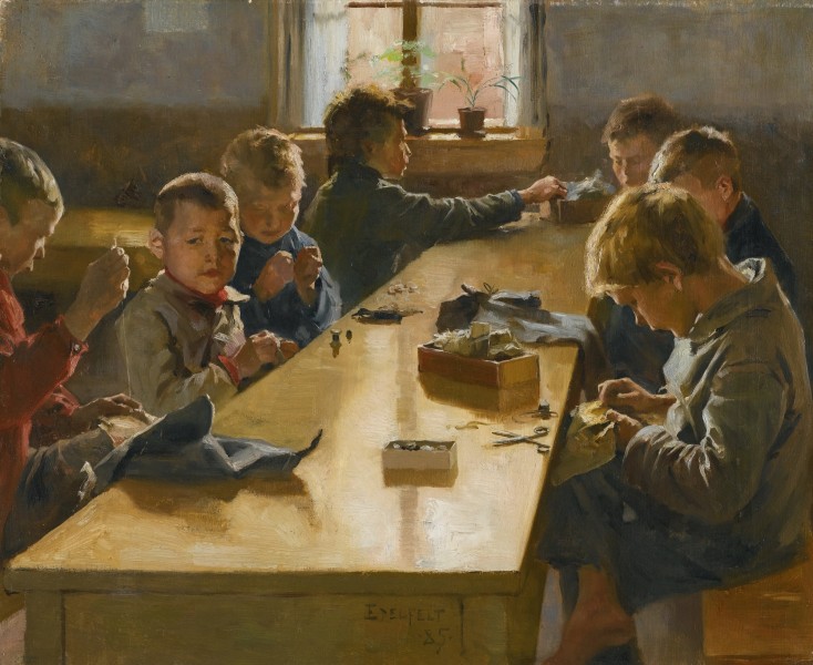 Albert Edelfelt - The Boys’ Workhouse, Helsinki (1885)