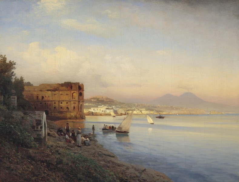 Albert Flamm Blick auf die Bucht von Neapel