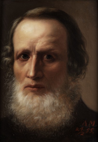 Albert Mirsalis Bildnis eines Herrn mit grauem Bart 1855