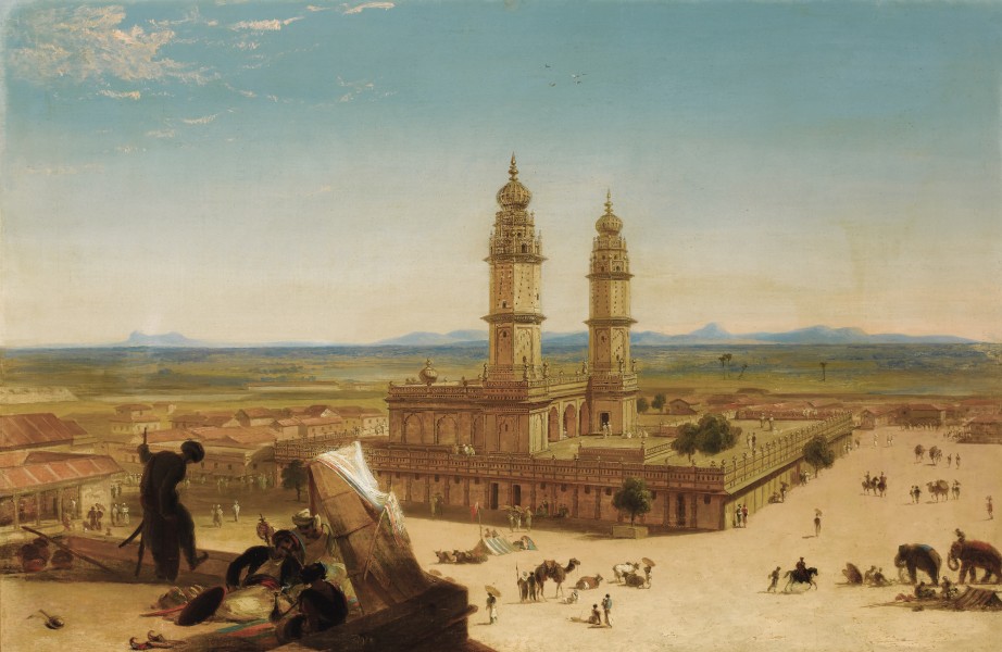 Alberto Pasini (attr.) - Oriental landscape with Mosque