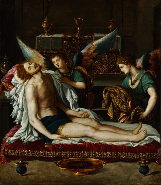 Alessandro Allori - The Body of Christ Anointed by Two Angels - Google Art Project