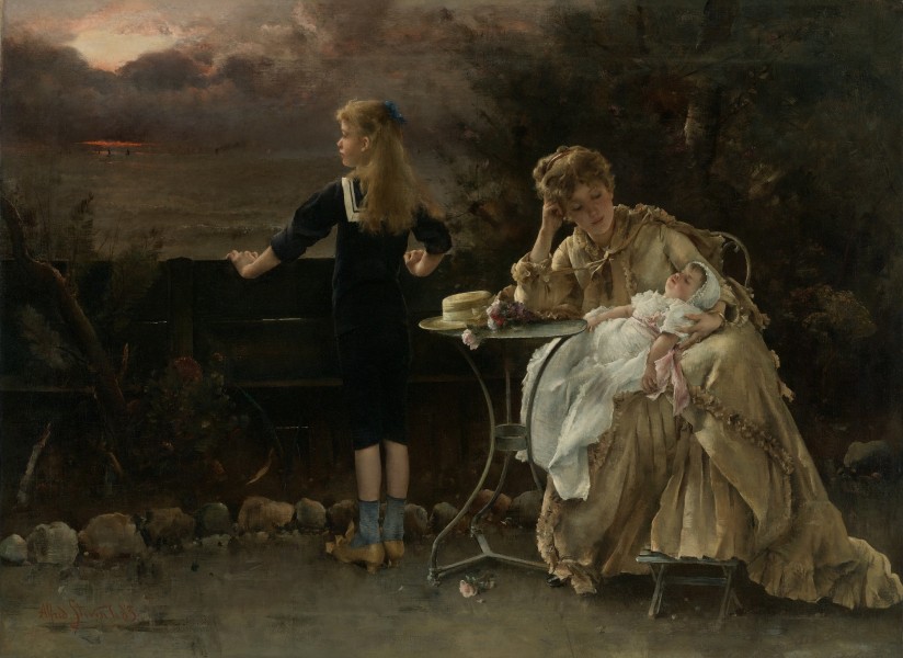 Alfred Stevens - Mère et ses Enfants (1883)
