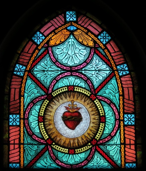 All Saints Catholic Church (St. Peters, Missouri) - stained glass, sacristy, Sacred Heart