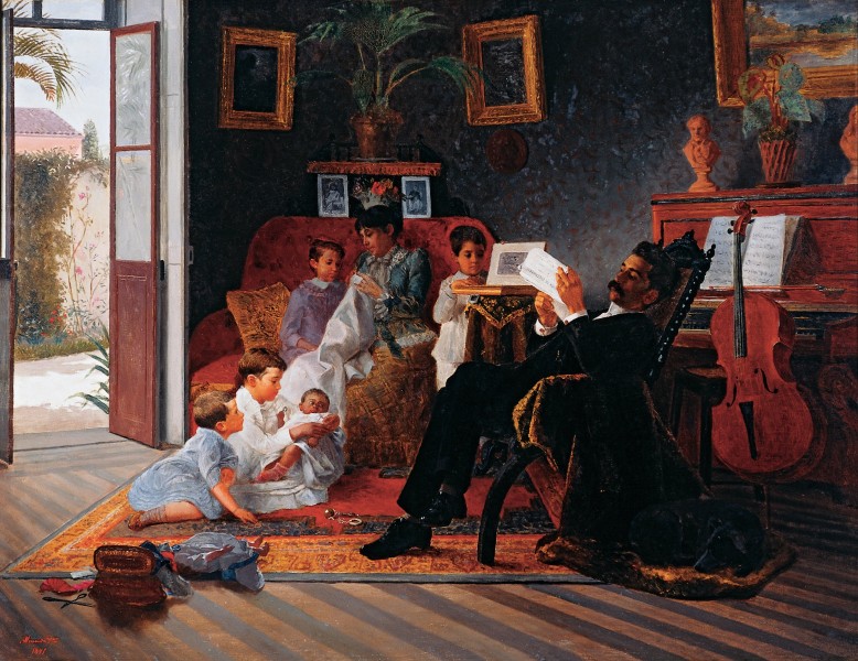 Almeida Júnior - Cena de Família de Adolfo Augusto Pinto, 1891