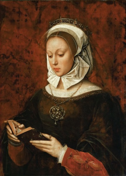 Ambrosius Benson - Young Woman in Orison Reading a Book of Hours - WGA1891