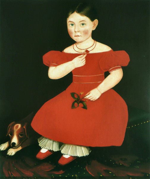 Ammi Phillips - Fillette en robe rouge