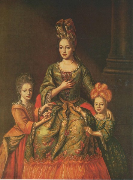 Anastasia Naryshkina with children