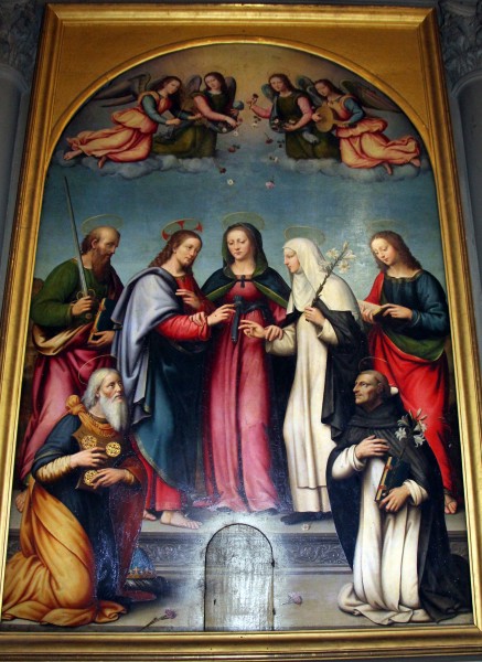 Antonio del ceraiolo, santa caterina da siena e santi, 1515-20 ca. 01