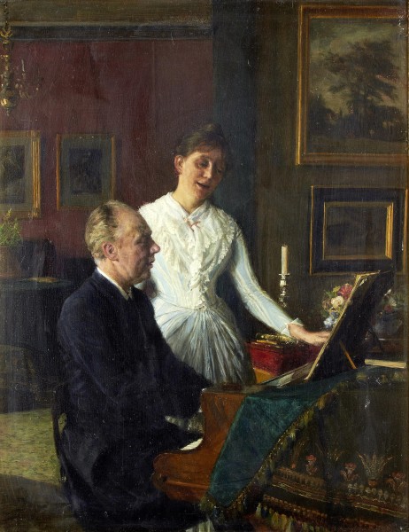 August Jerndorff - Actor Peter Jerndorff and his wife Amalie (1890)