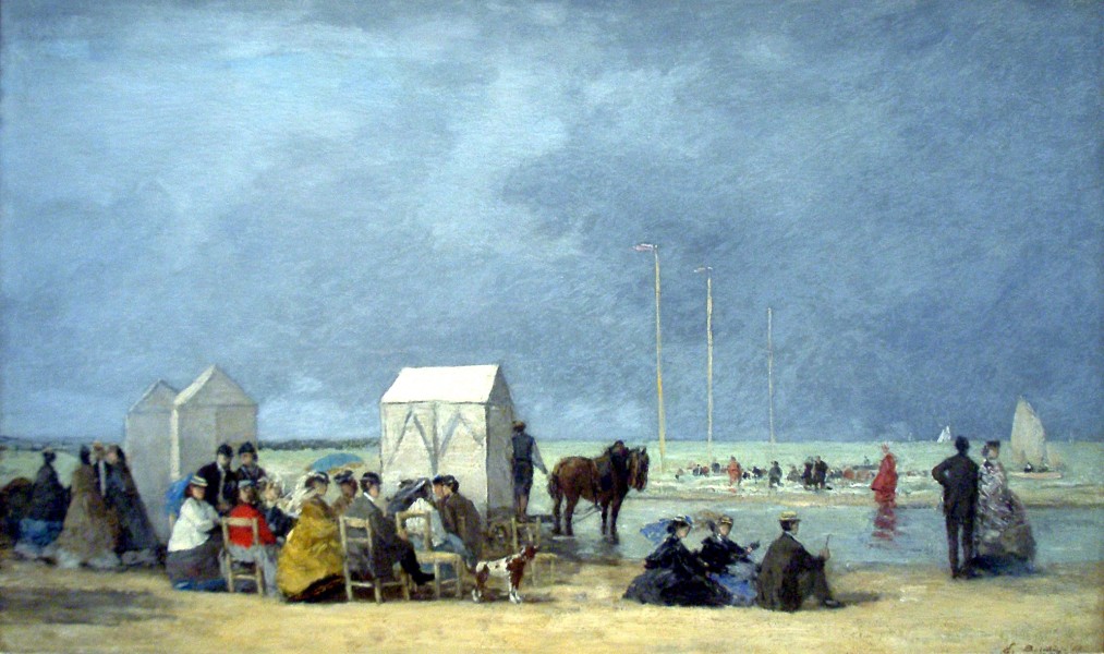 Bathing Time at Deauville-1865-Eugène Boudin
