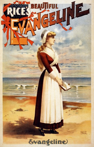 Beautiful Evangeline, performing arts poster, 1896