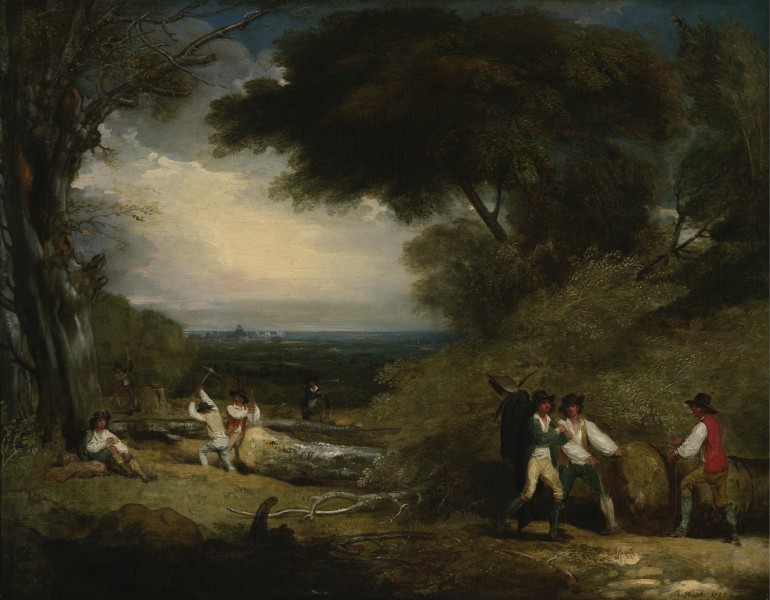 Benjamin West - Woodcutters in Windsor Park (1795)