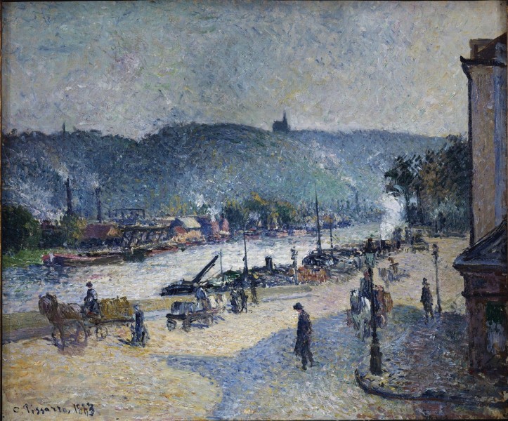Camille Pissarro - Quais de Rouen (1883)