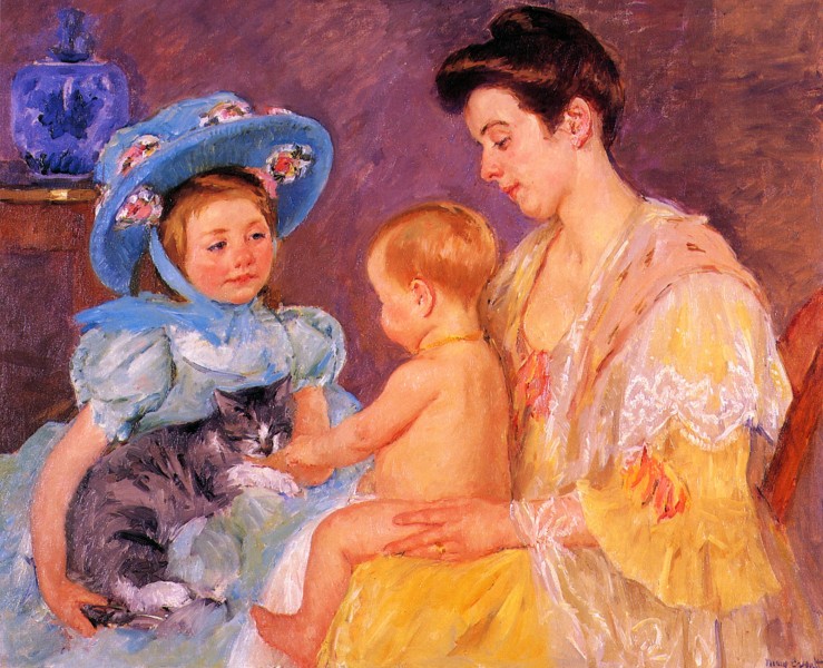 Cassatt Mary Children Playing with a Cat 1908