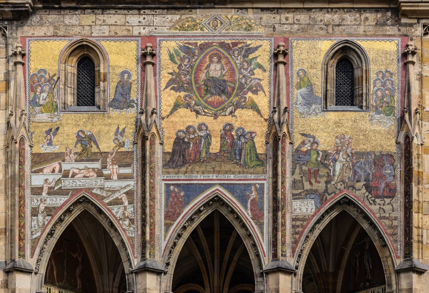 Cathedrale Saint-Guy Prague facade sud mosaique Jugement dernier
