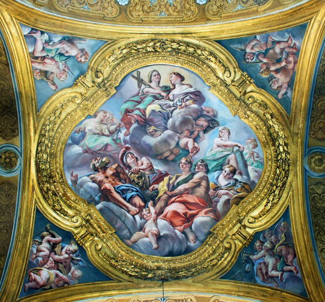 Ceiling on the second right chapel in San Carlo al Corso (Rome)