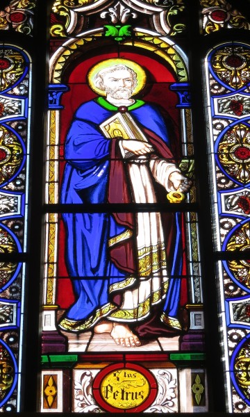 Chapel of the Immaculate Conception (University of Dayton) - stained glass, Saint Peter