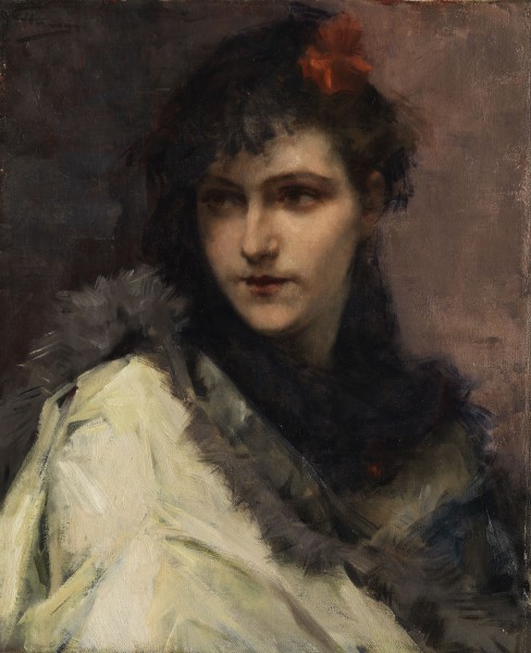 Charles Hermans Portrait einer jungen Dame