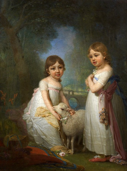 Children with lamb by Borovikovsky