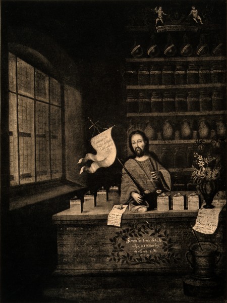 Christ as apothecary; suggesting the idea of Christ as the u Wellcome V0010733