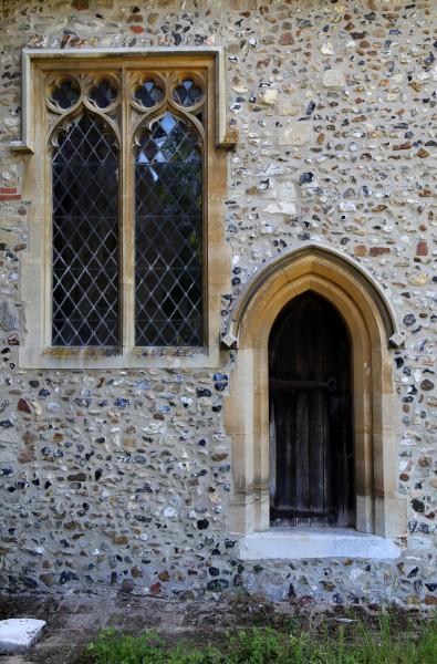 Church of St Andrew, Good Easter, Essex, England - chancel south door and window